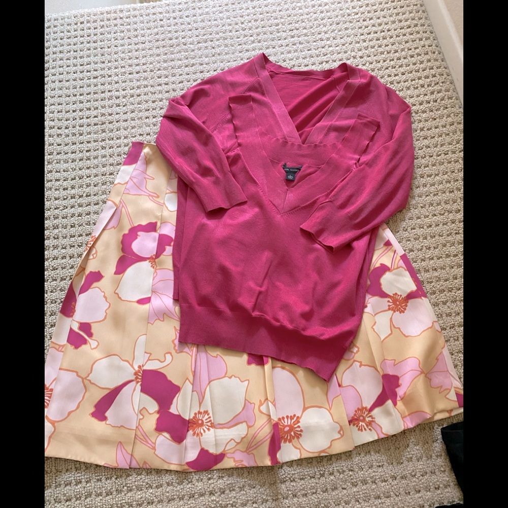 Banana republic skirt and Ann Taylor cardigan